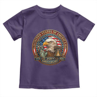 USA 250th Anniversary Emblem 1776 2026 Toddler T Shirt Patriotic Seal with Bald Eagle Liberty Bell Statue of Liberty