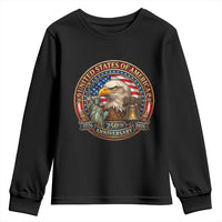 USA 250th Anniversary Emblem 1776 2026 Youth Sweatshirt Patriotic Seal with Bald Eagle Liberty Bell Statue of Liberty