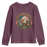 USA 250th Anniversary Emblem 1776 2026 Youth Sweatshirt Patriotic Seal with Bald Eagle Liberty Bell Statue of Liberty