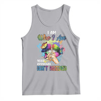 Black Queen Tank Top I Am Who I Am Your Approval Isn't Needed Colorful Butterflies