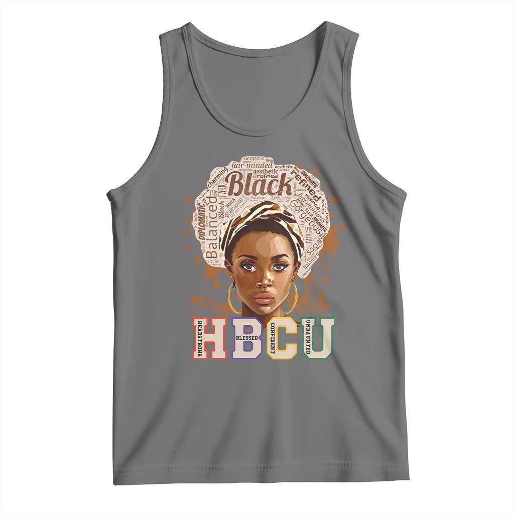 Black Educated HBCU Tank Top Headstrong Blessed Confident Undaunted