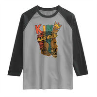 Black King Raglan Shirt Black Father African American Men