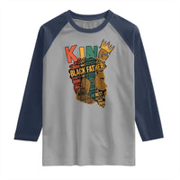 Black King Raglan Shirt Black Father African American Men
