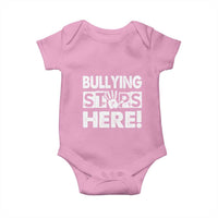 Pink Shirt Day Baby Onesie Bullying Stops Here Stand Up To Bullies