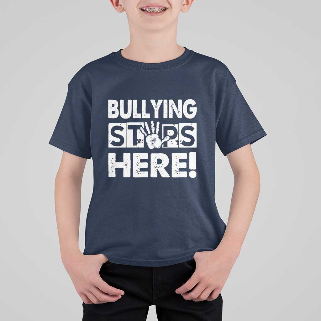 Pink Shirt Day T Shirt For Kid Bullying Stops Here Stand Up To Bullies