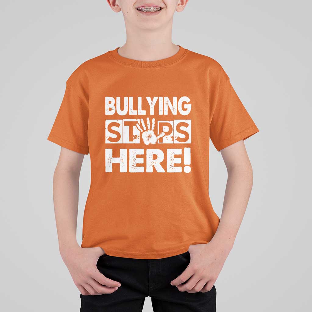 Pink Shirt Day T Shirt For Kid Bullying Stops Here Stand Up To Bullies