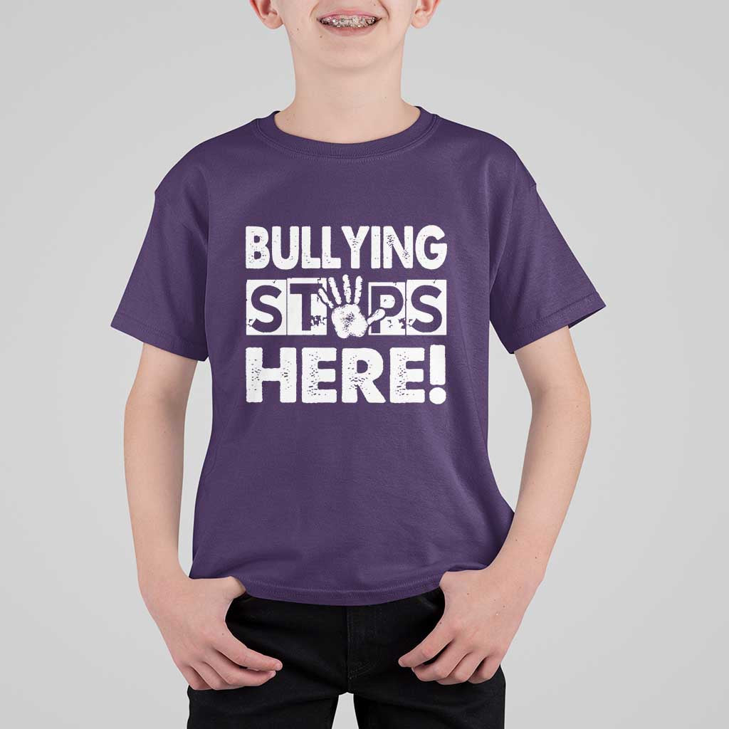 Pink Shirt Day T Shirt For Kid Bullying Stops Here Stand Up To Bullies