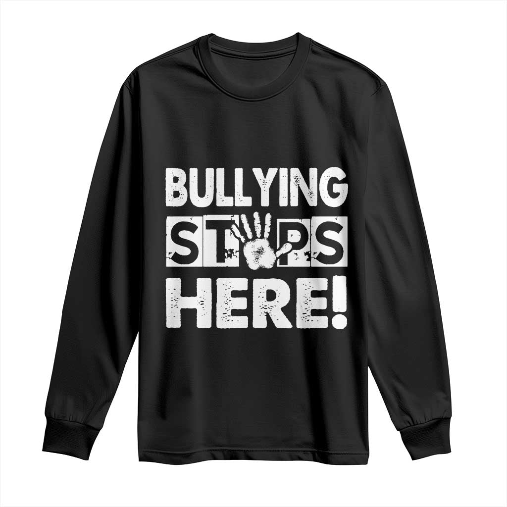Pink Shirt Day Long Sleeve Shirt Bullying Stops Here Stand Up To Bullies