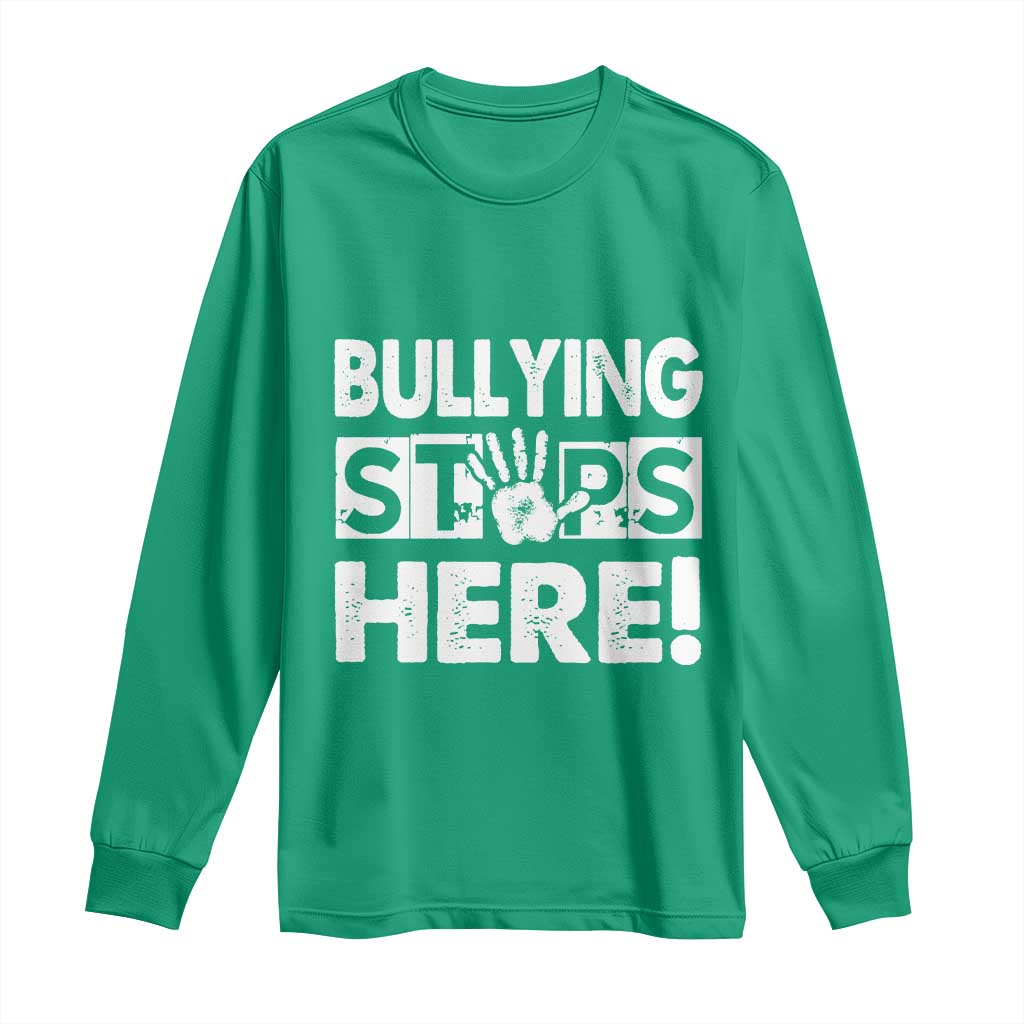Pink Shirt Day Long Sleeve Shirt Bullying Stops Here Stand Up To Bullies