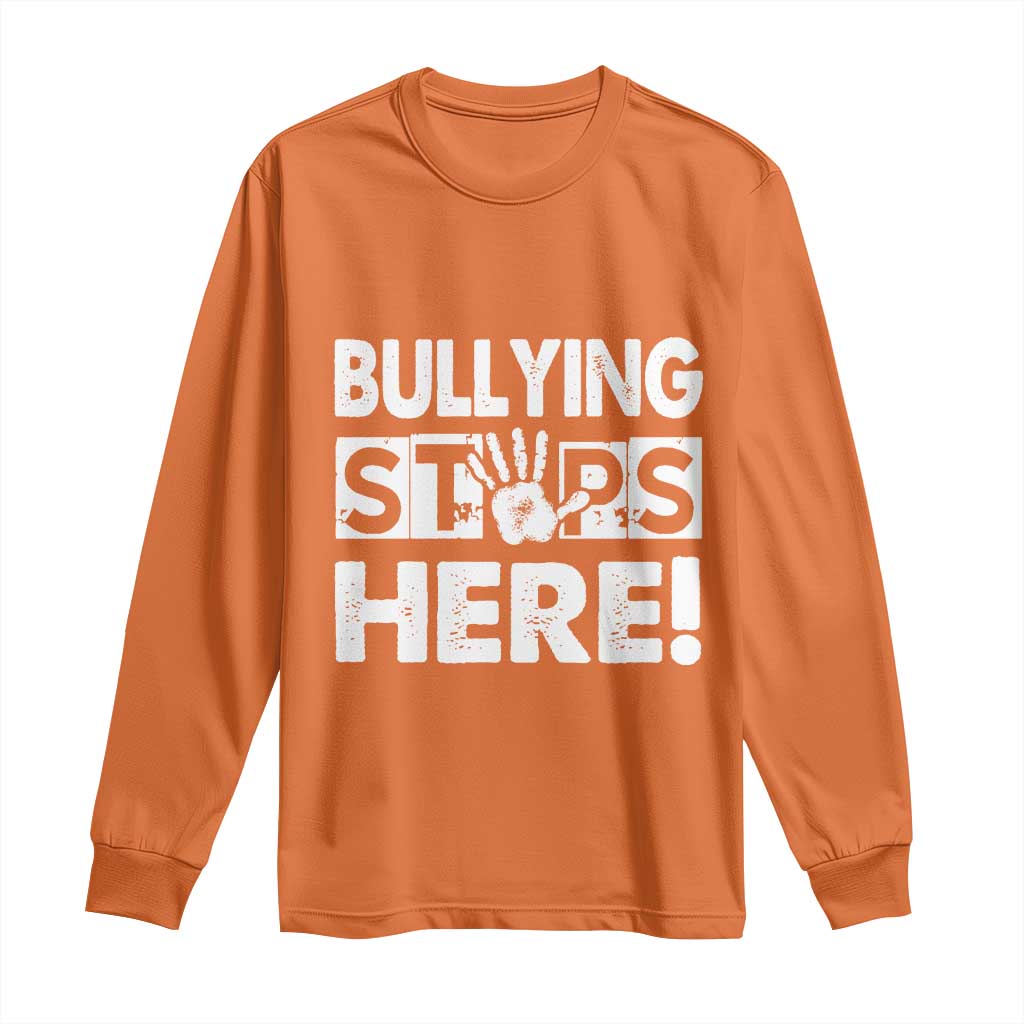 Pink Shirt Day Long Sleeve Shirt Bullying Stops Here Stand Up To Bullies