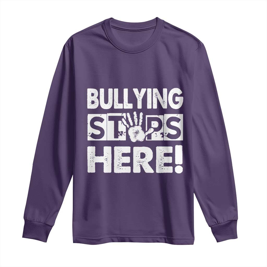 Pink Shirt Day Long Sleeve Shirt Bullying Stops Here Stand Up To Bullies