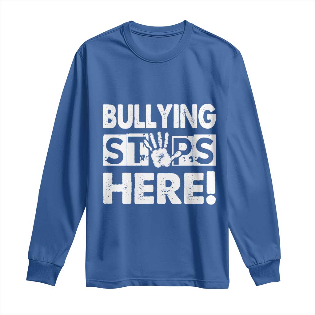 Pink Shirt Day Long Sleeve Shirt Bullying Stops Here Stand Up To Bullies