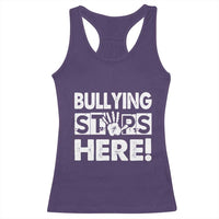 Pink Shirt Day Racerback Tank Top Bullying Stops Here Stand Up To Bullies