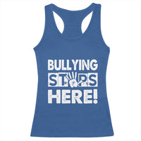 Pink Shirt Day Racerback Tank Top Bullying Stops Here Stand Up To Bullies
