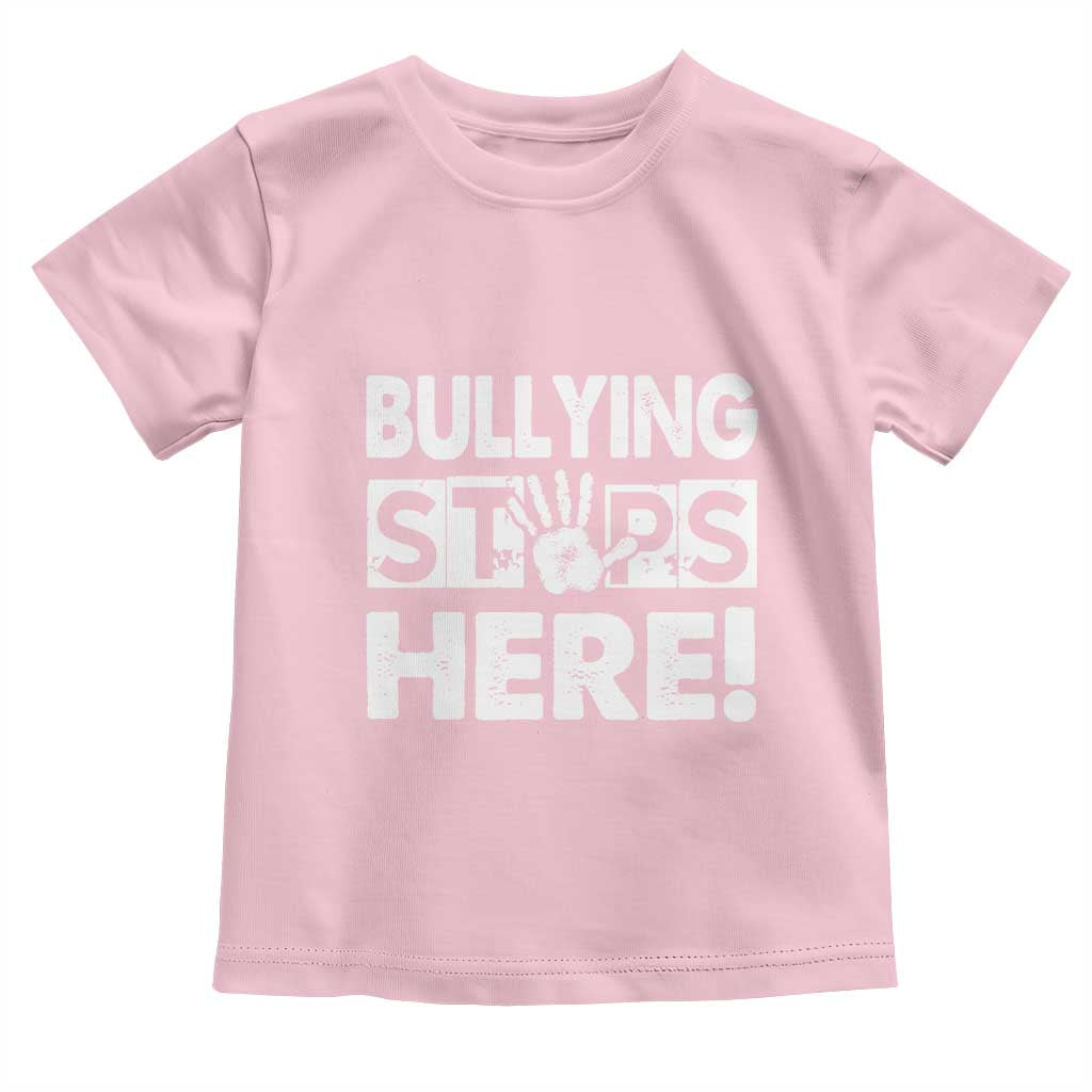 Pink Shirt Day Toddler T Shirt Bullying Stops Here Stand Up To Bullies