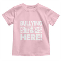 Pink Shirt Day Toddler T Shirt Bullying Stops Here Stand Up To Bullies
