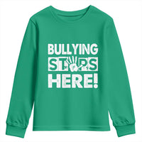 Pink Shirt Day Youth Sweatshirt Bullying Stops Here Stand Up To Bullies