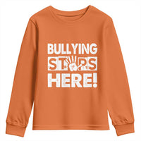 Pink Shirt Day Youth Sweatshirt Bullying Stops Here Stand Up To Bullies