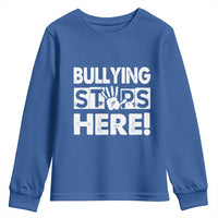 Pink Shirt Day Youth Sweatshirt Bullying Stops Here Stand Up To Bullies
