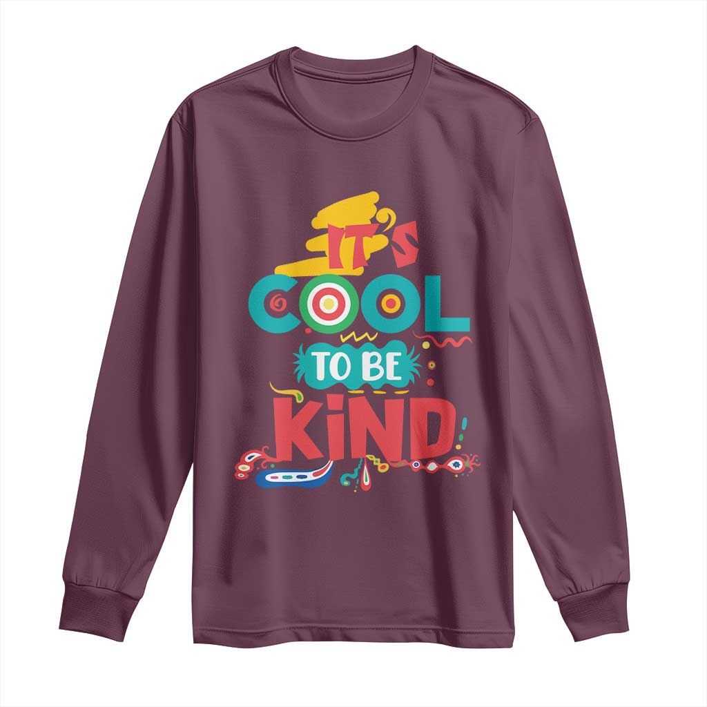 Pink Shirt Day Long Sleeve Shirt It's Cool To Be Kind Anti Bullying Choose Kindness