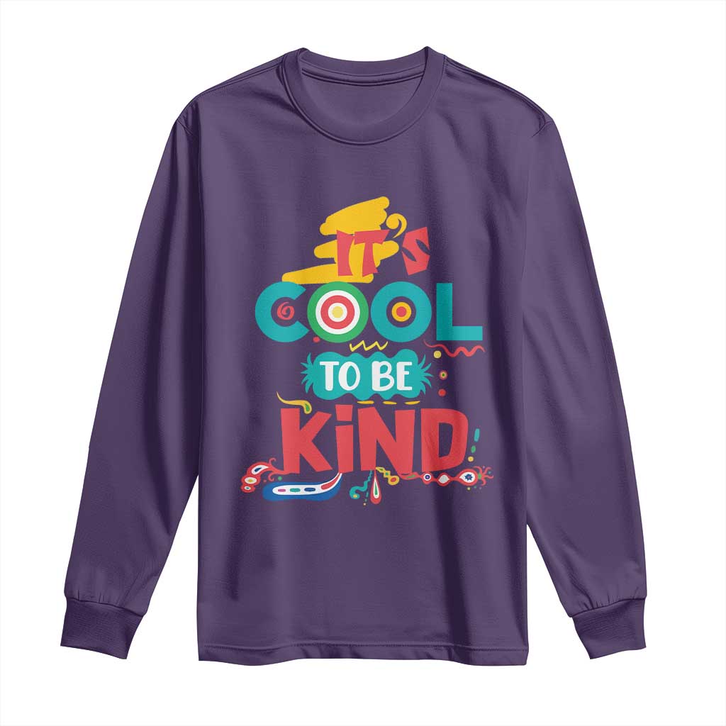 Pink Shirt Day Long Sleeve Shirt It's Cool To Be Kind Anti Bullying Choose Kindness