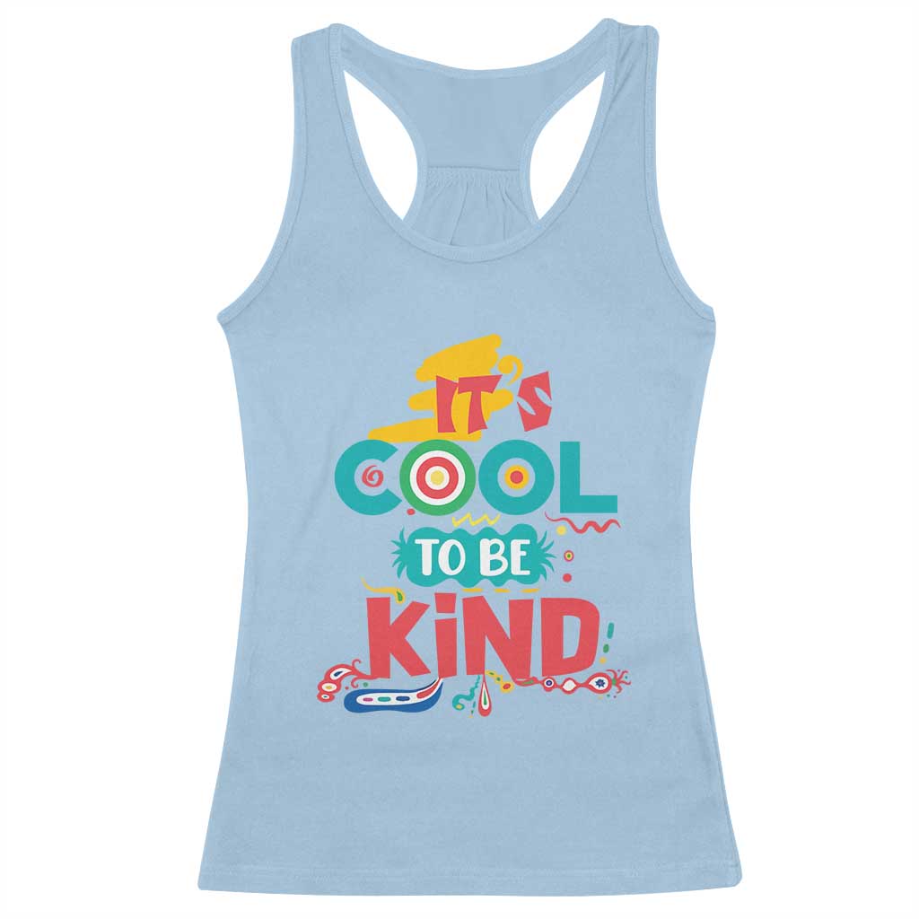 Pink Shirt Day Racerback Tank Top It's Cool To Be Kind Anti Bullying Choose Kindness