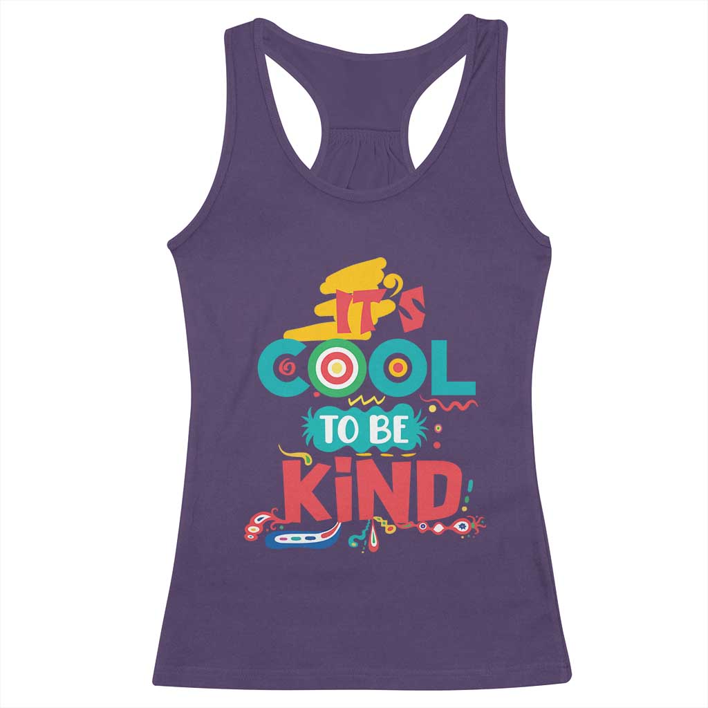 Pink Shirt Day Racerback Tank Top It's Cool To Be Kind Anti Bullying Choose Kindness