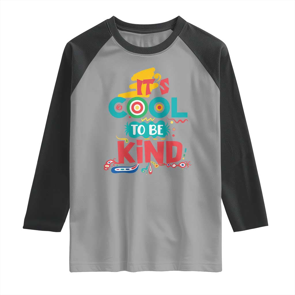 Pink Shirt Day Raglan Shirt It's Cool To Be Kind Anti Bullying Choose Kindness