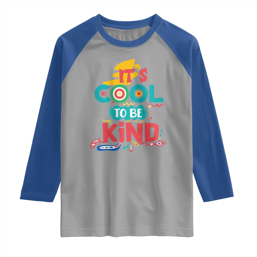 Pink Shirt Day Raglan Shirt It's Cool To Be Kind Anti Bullying Choose Kindness