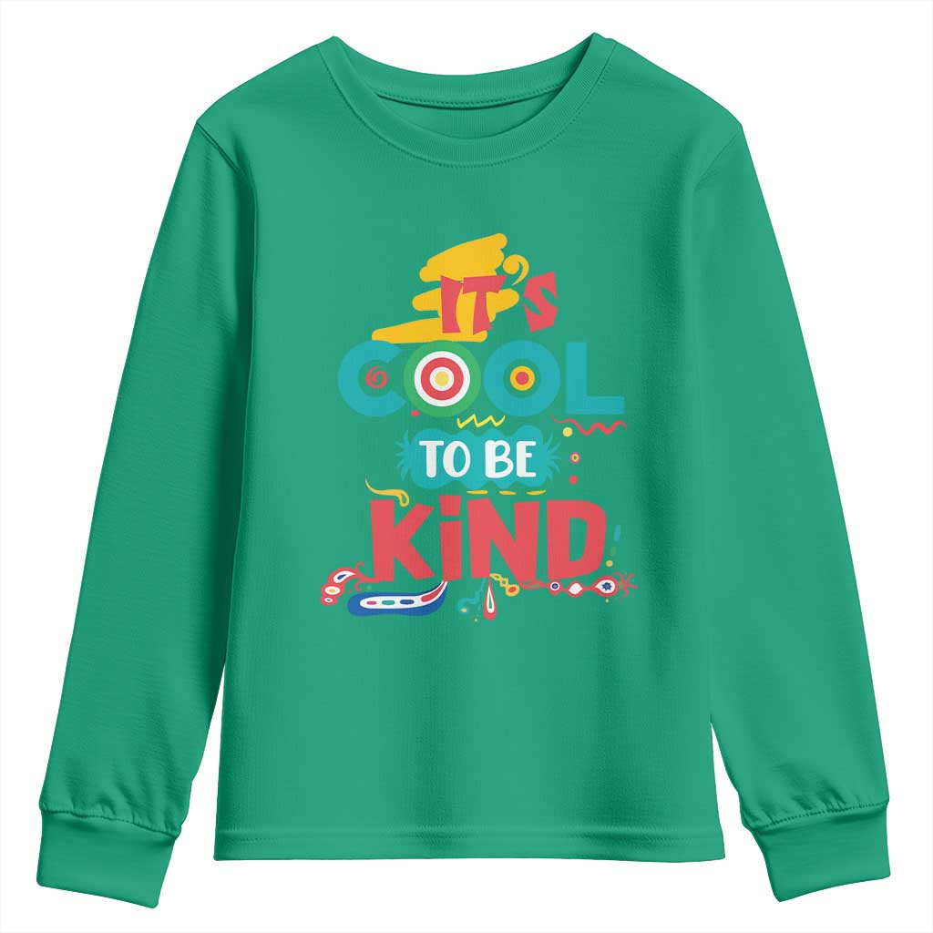 Pink Shirt Day Youth Sweatshirt It's Cool To Be Kind Anti Bullying Choose Kindness