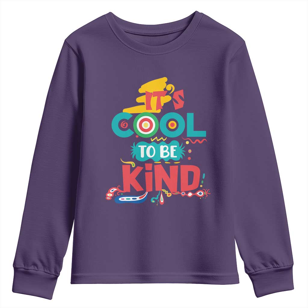 Pink Shirt Day Youth Sweatshirt It's Cool To Be Kind Anti Bullying Choose Kindness