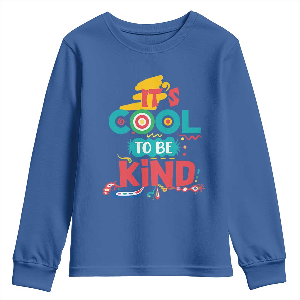 Pink Shirt Day Youth Sweatshirt It's Cool To Be Kind Anti Bullying Choose Kindness