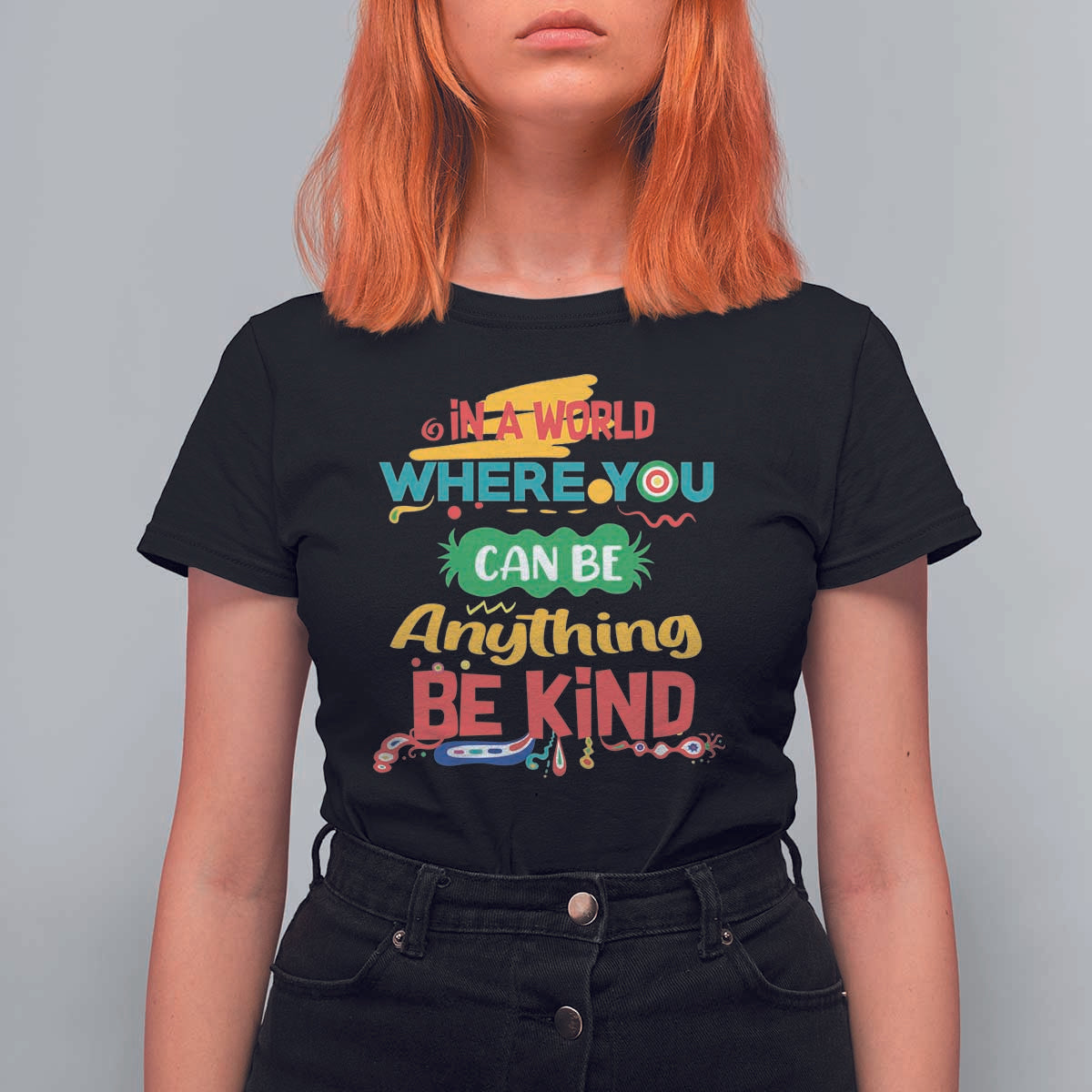 Pink Shirt Day T Shirt For Women In A World Where You Can Be Anything Be Kind Choose Kindness
