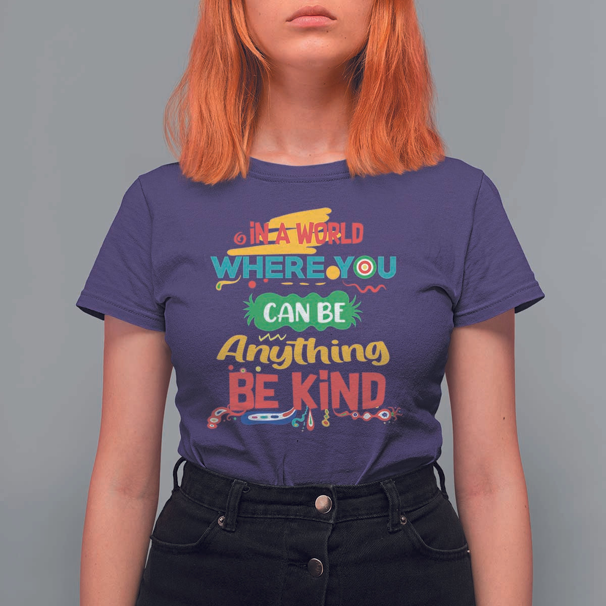 Pink Shirt Day T Shirt For Women In A World Where You Can Be Anything Be Kind Choose Kindness