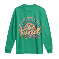 Pink Shirt Day Long Sleeve Shirt In A World Where You Can Be Anything Be Kind Rainbow Choose Kindness