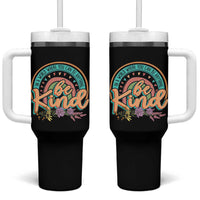 Pink Shirt Day Tumbler With Handle In A World Where You Can Be Anything Be Kind Rainbow Choose Kindness