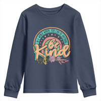 Pink Shirt Day Youth Sweatshirt In A World Where You Can Be Anything Be Kind Rainbow Choose Kindness