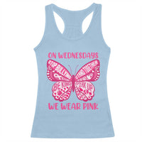 Pink Shirt Day Racerback Tank Top On Wednesdays We Wear Pink Anti Bullying Butterfly