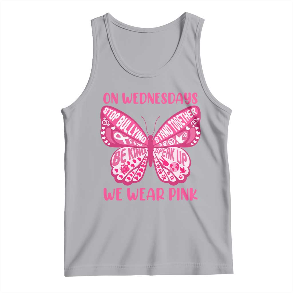 Pink Shirt Day Tank Top On Wednesdays We Wear Pink Anti Bullying Butterfly