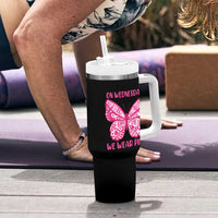 Pink Shirt Day Tumbler With Handle On Wednesdays We Wear Pink Anti Bullying Butterfly