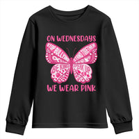 Pink Shirt Day Youth Sweatshirt On Wednesdays We Wear Pink Anti Bullying Butterfly