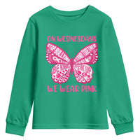 Pink Shirt Day Youth Sweatshirt On Wednesdays We Wear Pink Anti Bullying Butterfly