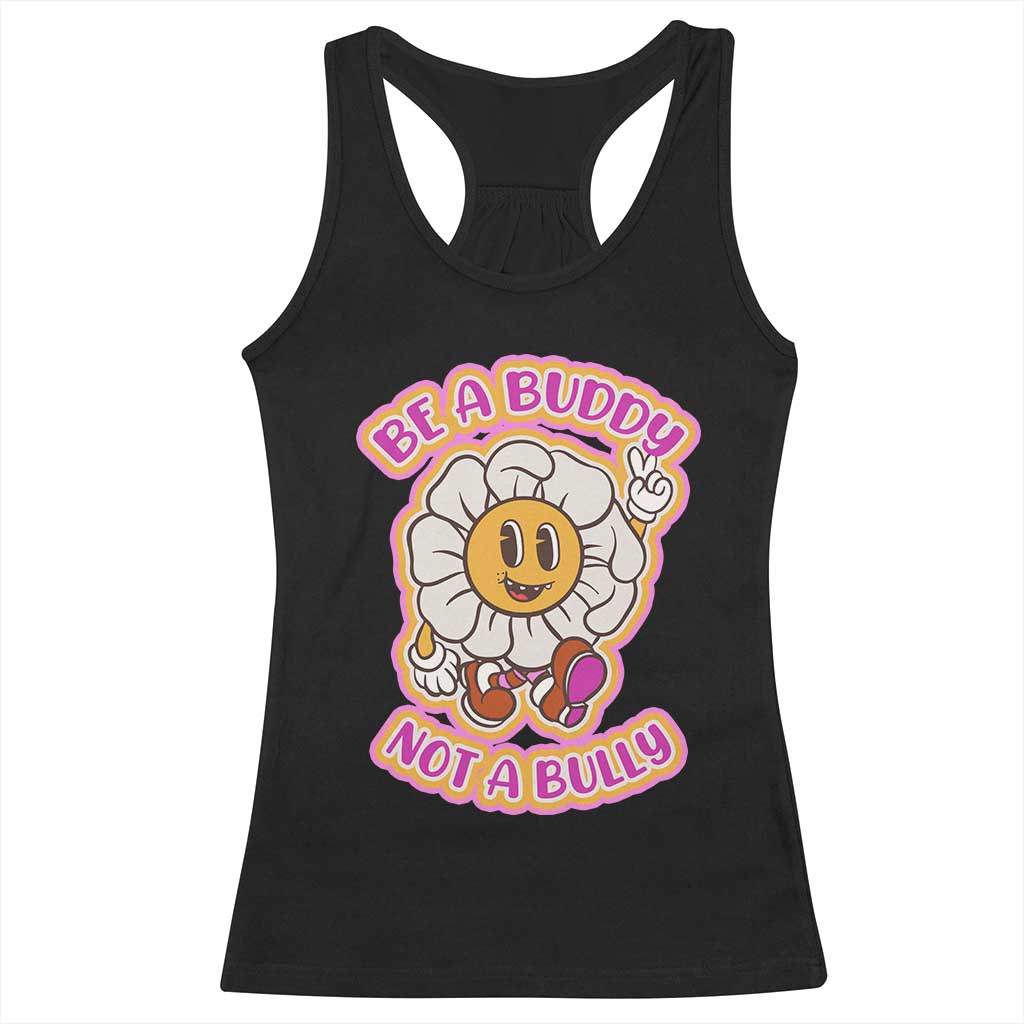 Pink Shirt Day Racerback Tank Top Be A Buddy Not A Bully Anti Bullying Funny Wordplay
