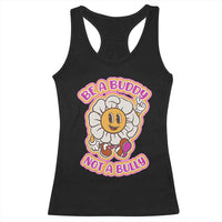 Pink Shirt Day Racerback Tank Top Be A Buddy Not A Bully Anti Bullying Funny Wordplay