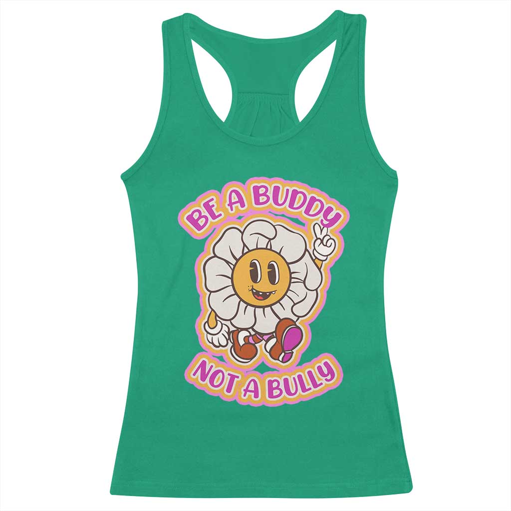 Pink Shirt Day Racerback Tank Top Be A Buddy Not A Bully Anti Bullying Funny Wordplay