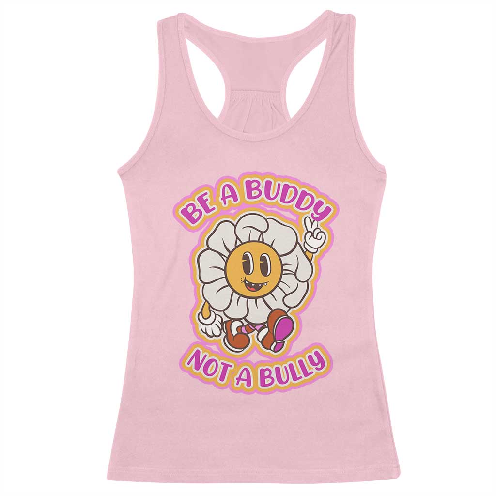Pink Shirt Day Racerback Tank Top Be A Buddy Not A Bully Anti Bullying Funny Wordplay