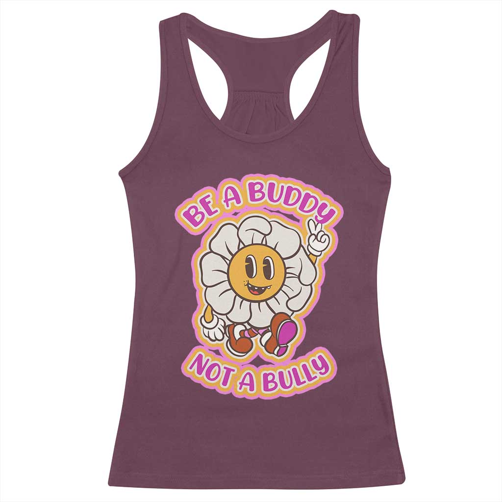 Pink Shirt Day Racerback Tank Top Be A Buddy Not A Bully Anti Bullying Funny Wordplay