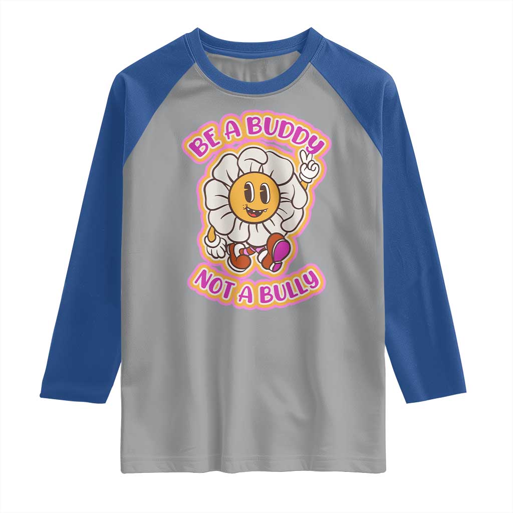 Pink Shirt Day Raglan Shirt Be A Buddy Not A Bully Anti Bullying Funny Wordplay