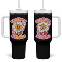 Pink Shirt Day Tumbler With Handle Be A Buddy Not A Bully Anti Bullying Funny Wordplay