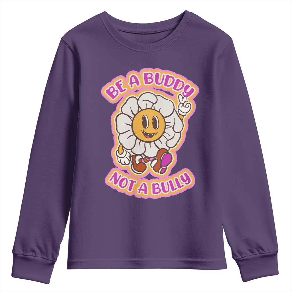 Pink Shirt Day Youth Sweatshirt Be A Buddy Not A Bully Anti Bullying Funny Wordplay
